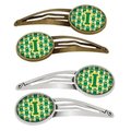 Carolines Treasures Letter I Football Green and Gold Barrettes Hair Clips, Set of 4, 4PK CJ1069-IHCS4